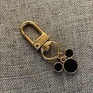 Disney Gold and Black Mickey Keychain
